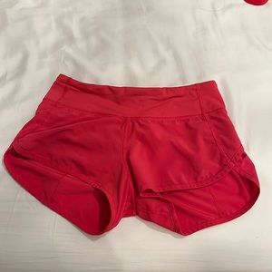 Size 2 lululemon red shorts